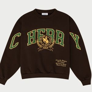 Cherry LA Rodeo Athletic Crewneck (Espresso)